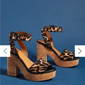 Franco Sarto Leopard Print Wedges